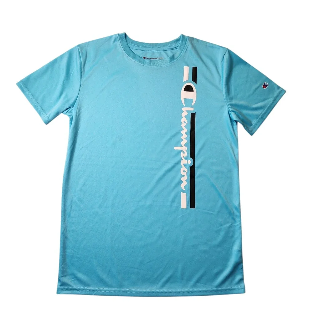 Champion Boys Athletic T-Shirt Polyester Graphic Print Size XL